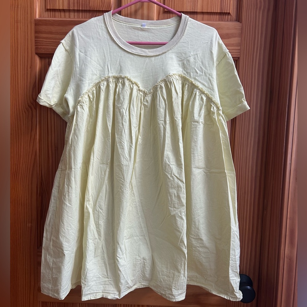 Yellow Short Sleeve Babydoll Dress/Cover Up 🍋🍋🍋🍋🍋